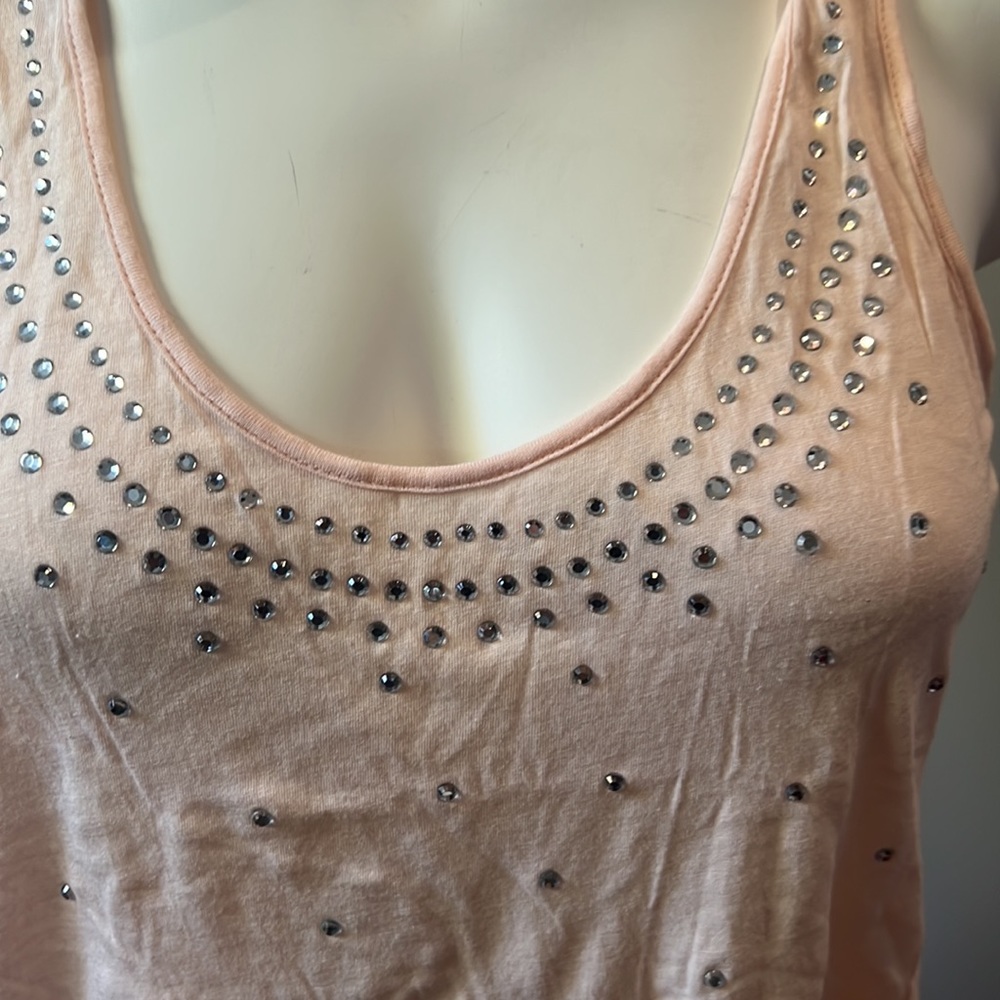 4/$20 Blush and Rhinestone Tank - Picture 2 of 5